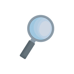 magnifying glass icon over white background. colorful design. vector illustration