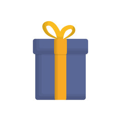 gift box icon over white background. colorful design. vector illustration