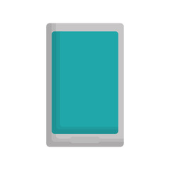 smartphone device icon over white background. vector illustration