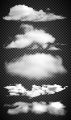 Set realistic transparent clouds.