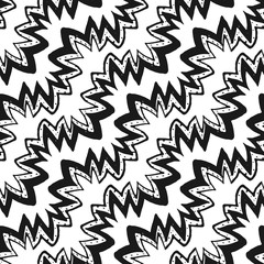 Decorative hand drawn seamless pattern.