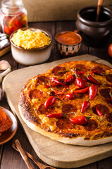 Pizza salami pepper