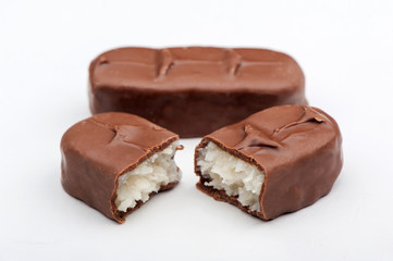 chocolate bar with coconut inside