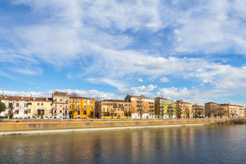 Fototapeta premium View of the Adige River in Verona Italy