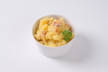 crushed potatoes with bacon
