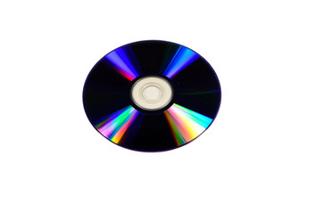 Cd disk isolated on white