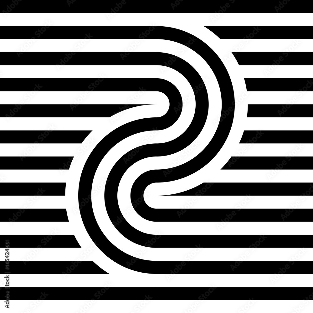 Poster striped abstract seamless pattern background tile. black and white retro stripy vector illustration.