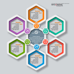 Abstract 3D Paper Infographics