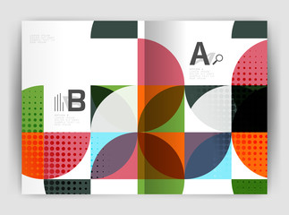 Abstract circle design business annual report print template