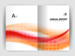 Fototapeta premium Blur wave business print template, abstract background