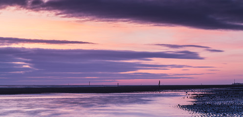 Crosby Beach twilight panorama