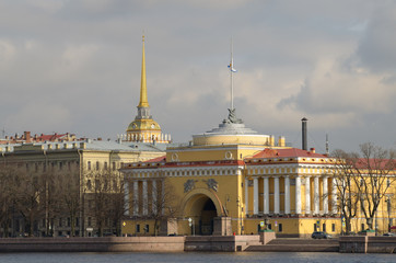 the Admiralty building in St. Petersburg.