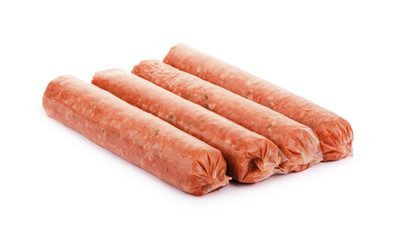 Raw meat sausages