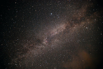 The Milky Way is our galaxy. This long exposure astronomical photograph of the nebula.