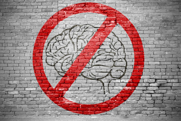 Denken Verboten! Graffiti - obrazy, fototapety, plakaty