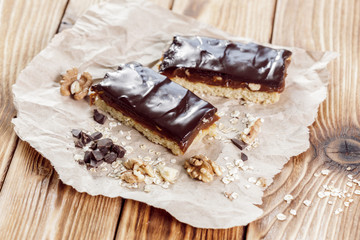 cake on old wooden background