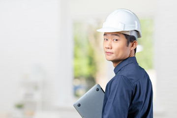 Handsome young asian man architect