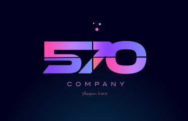 570 pink magenta purple number digit numeral logo icon vector