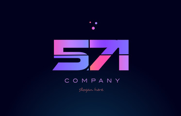 571 pink magenta purple number digit numeral logo icon vector