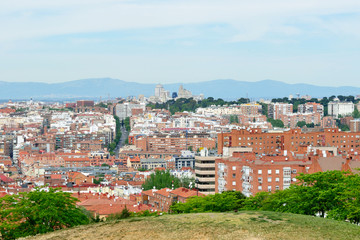 View of the city of Madrid from Vallecas