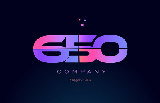 650 pink magenta purple number digit numeral logo icon vector