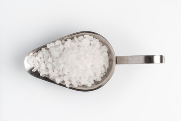 Sea salt in an iron bowl