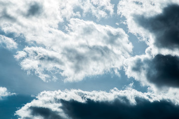 sky with clouds and sun