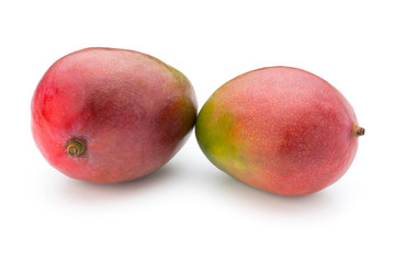 Mango fruit isolated on white background .