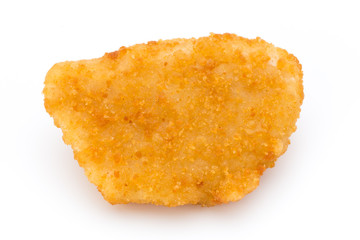 Nugget chiken on the white background.