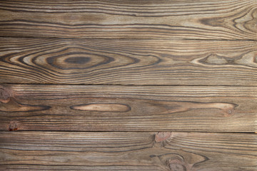 Naklejka premium Retro brown wooden background. top view. Horizontal orientation
