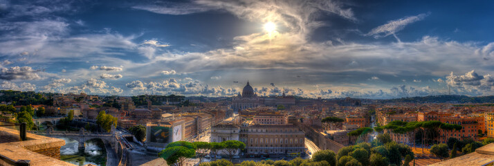 Panorama von der Engelsburg in Richtung Petersdom, Rom, Italien.

Panorama from the Castel...