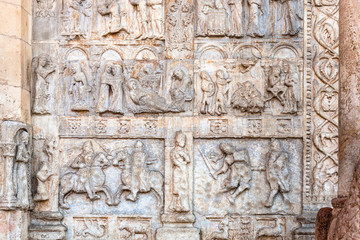 low relief of portal of Basilica di San Zeno