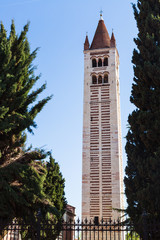 Obraz premium campanile of Basilica of San Zeno in Verona