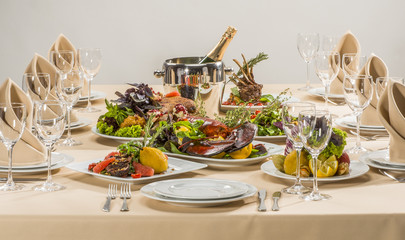 Tasty food on the table