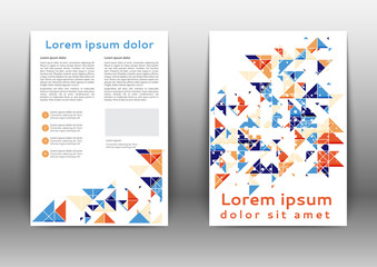 Abstract color brochure design with geometric elements