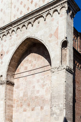 detail of facade of in Duomo Cathedral in Vicenza