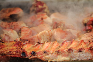 grilled pig meat