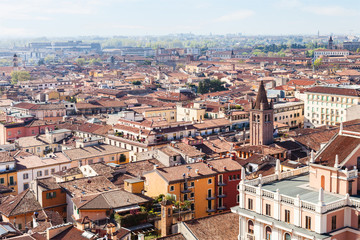 Fototapeta na wymiar Verona city skyline in spring