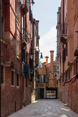 street on Campo Dei Frari in Venice city