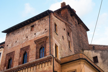 Fototapeta na wymiar medieval palace in Mantua city