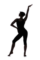 Silhouette of woman dancer