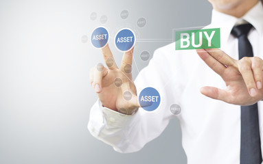 business man select buy asset