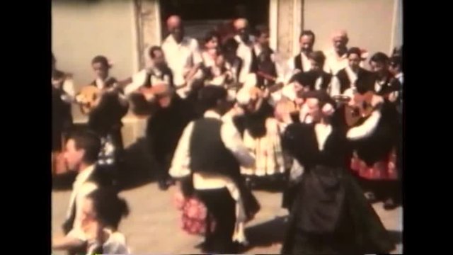 Italy 1990: Folklore Festival - Dancers in Town Square