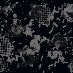 Camouflage patroon achtergrond naadloze vectorillustratie. Klassieke camouflageprint in kledingstijl. Groen bruin zwart olijf kleuren bos textuur