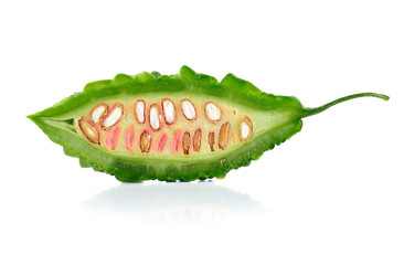 Bitter melon isolated on white background