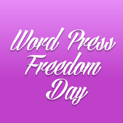 World Press Freedom Day.