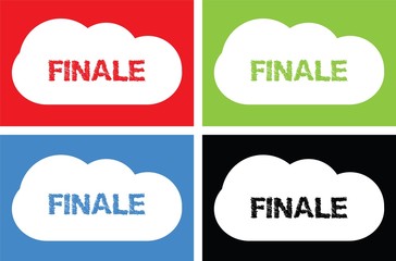 FINALE text, on cloud bubble sign.