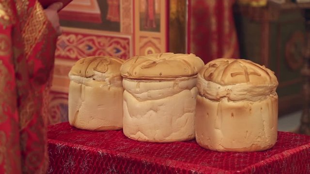 Sanctification of easter cakes, tradition in the orthodox christian churches
