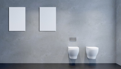 Modern bathroom. 3D rendering