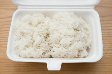take away pack of rice